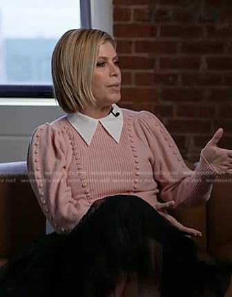 Jill’s pink collared bobble sweater on Today