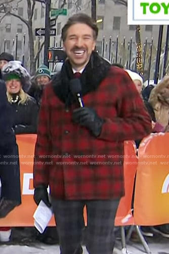 Joe Fryer’s red plaid coat on Today