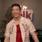 Joel Kim Booster’s floral embroidered shirt on The Talk