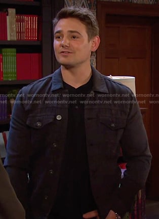 Johnny's black denim jacket on Days of our Lives