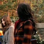 Jordan’s orange plaid coat on General Hospital