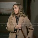 Josslyn’s camel coat on General Hospital