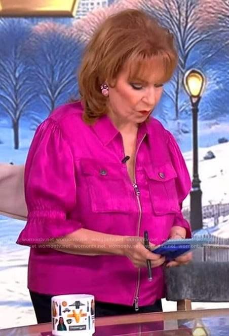 Joy's pink utility jacket on The View