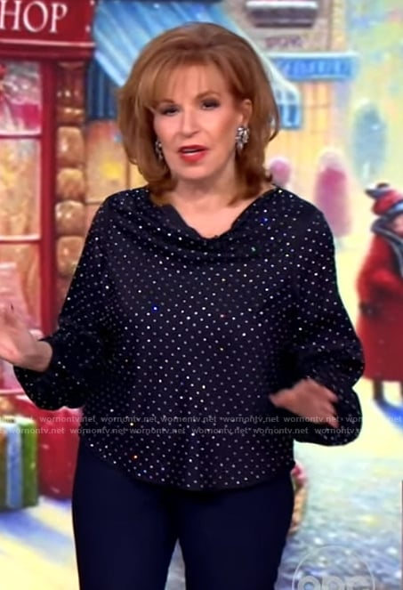 Joy’s black rhinestone embellished top on The View