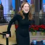 Julianne Moore’s black knit dress on Live with Kelly and Mark