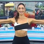 Kara Liotta’s black colorblock bra top on Today