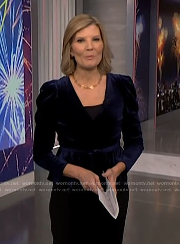 Kate’s blue velvet top on NBC News Daily