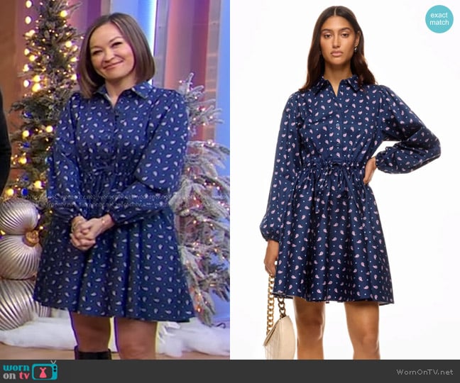 Kate Spade Paisley Millie Dress worn by Eva Pilgrim on Good Morning America