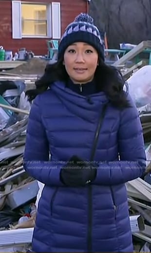 Kathy Park’s blue down jacket coat on Today