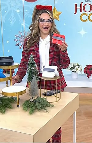 Katie Linendoll’s red plaid suit on Today