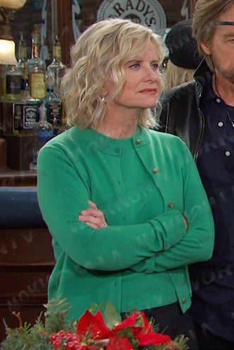 Kayla's green cardigan on Days of our Lives