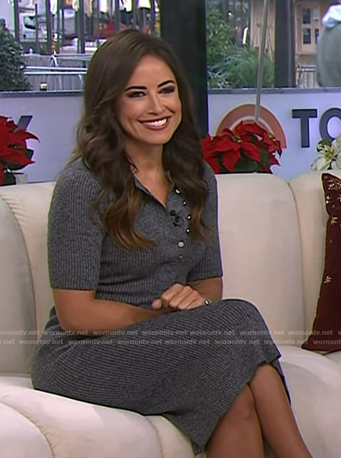 Kaylee’s gray ribbed sweater dress on Today