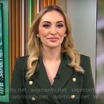 Kelly O’Grady’s dark green blazer on CBS Mornings