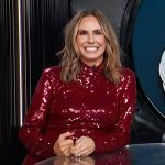 Keltie’s burgundy sequin mini dress on E! News