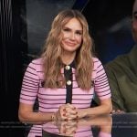 Keltie’s pink stripe button front dress on E! News