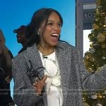 Kerry Washington’s white dress and grey floral coat on Today