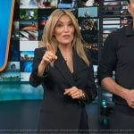 Kit’s navy pleated blazer dress on Access Hollywood