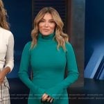 Kit’s teal turtneleck mini dress on Access Hollywood