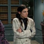 Kristina’s beige checked coat on General Hospital