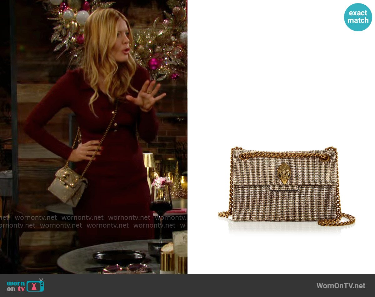 Kurt Geiger Mini Kensington Embellished Shoulder Bag worn by Phyllis Summers (Michelle Stafford) on The Young and the Restless