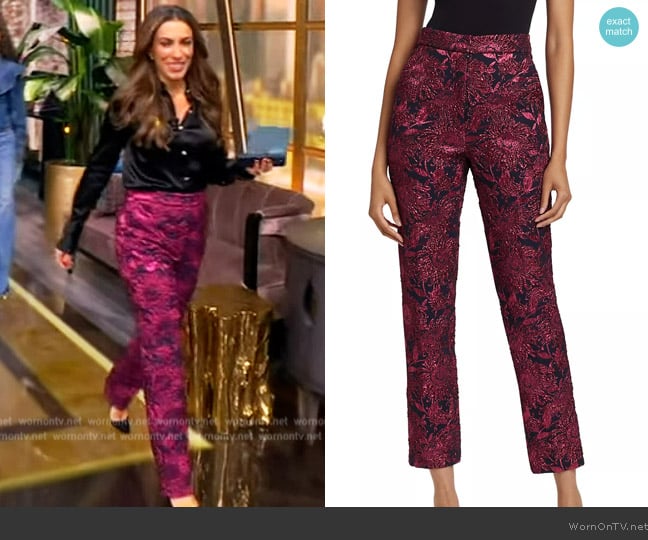 Lela Rose Demi Metallic Jacquard Pants worn by Alyssa Farah Griffin on The View