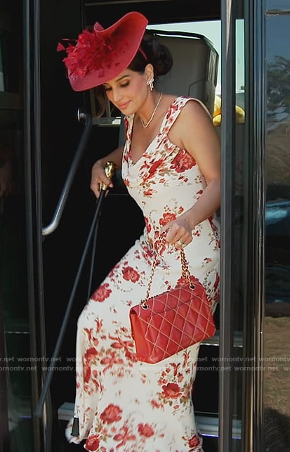 Leva's floral print maxi dress on Southern Charm