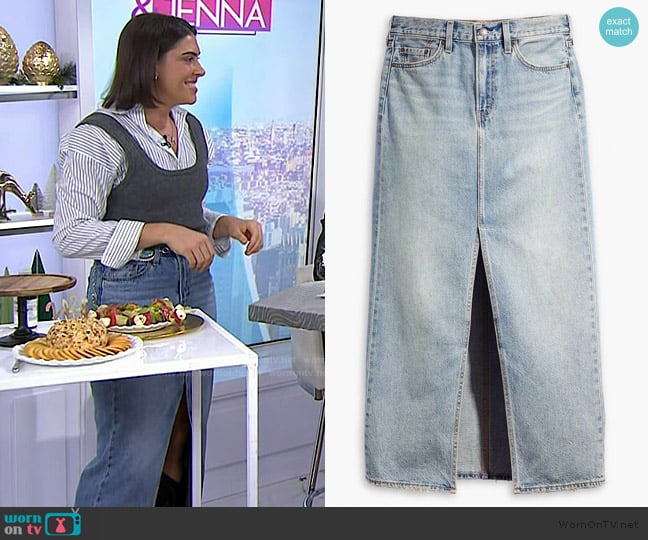 Levis Ankle Column Skirt worn by Katie Stilo on Today