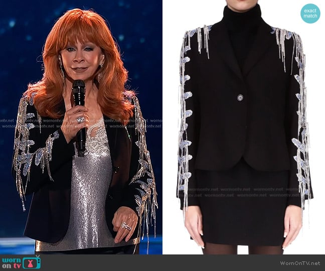  Frozen Drizzle Short Jacket Libertine worn by Reba McEntire on The Voice