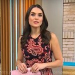 Lilia Luciano’s paisley print dress on CBS Mornings