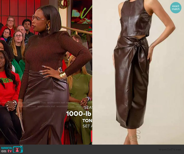 Line and Dot Safia Skirt worn by Jennifer Hudson on The Jennifer Hudson Show