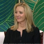 Lisa Kudrow’s black long sleeve midi dress on Today