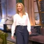 Lisa Kudrow’s white top and pants on The View