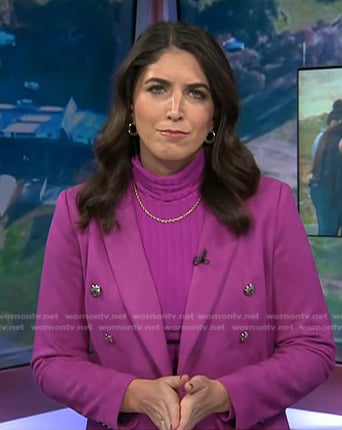 Liz's purple suede blazer on Today