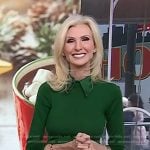 Lora McLaughlin Peterson’s green collared sweater and pants on Today