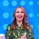 Lori’s green metallic floral blouse on Good Morning America