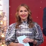 Lori’s metallic plaid top on Good Morning America