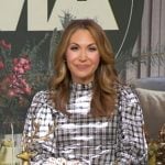 Lori’s metallic plaid top on Good Morning America