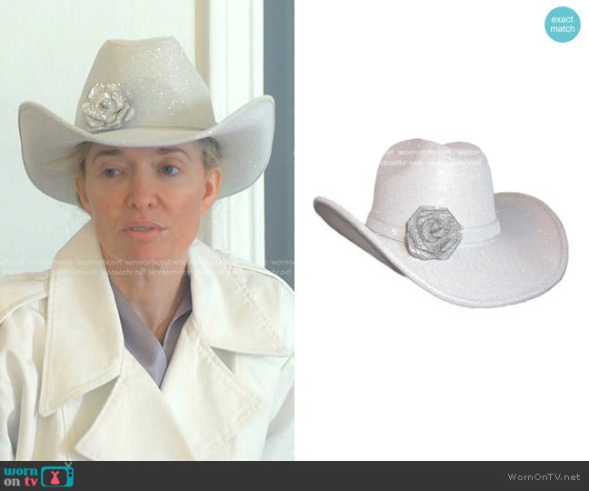 Los Angeles Cowgirl Rhinestone Rose Cowboy Hat worn by Erika Jayne on The Real Housewives of Beverly Hills