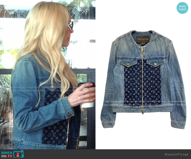 Louis Vuitton Monogram Denim Jacket worn by Erika Jayne on The Real Housewives of Beverly Hills