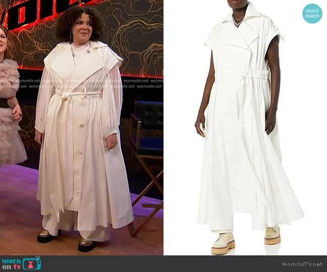 Maison Blanche All-Gender Sleeveless Trench-Coat worn by Shye Roberts on The Voice