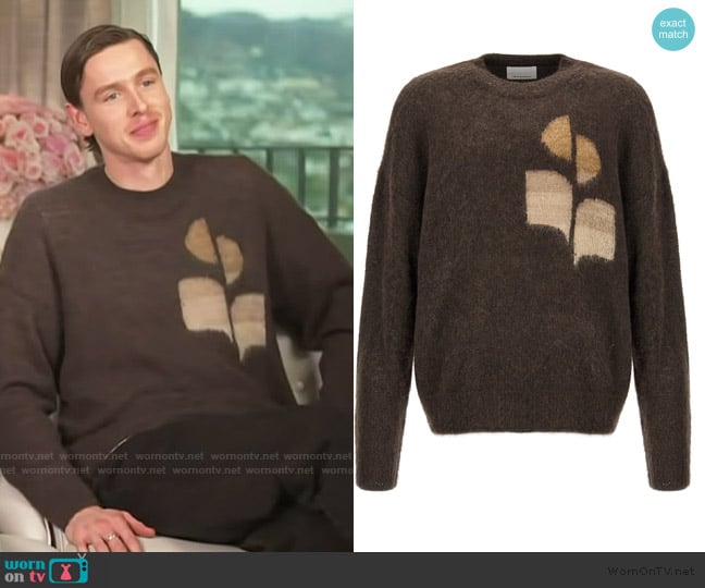 Marant Drany Sweater worn by Harris Dickinson on Access Hollywood