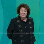 Margo Martindale’s black and gold jacket on Today