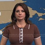 Maria’s brown ribbed polo dress on Today