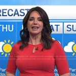 Maria’s red keyhole dress on Today