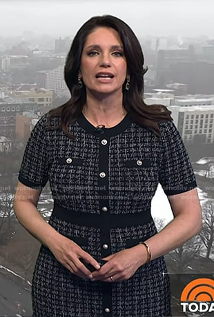 Maria’s black tweed mini dress on Today