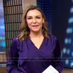 Mary’s purple wrap blouse on Good Morning America