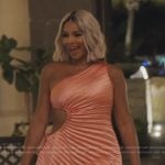 Mia’s pink metallic pleated mini dress on The Real Housewives of Potomac