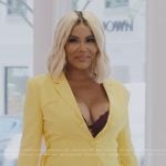 Mia’s yellow blazer dress on The Real Housewives of Potomac