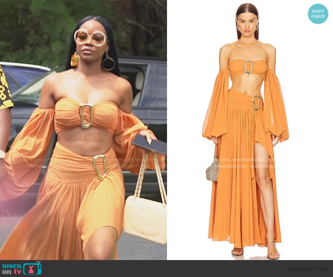 Michael Costello x REVOLVE Blair Crop Top worn by Keiarna Stewart on The Real Housewives of Potomac