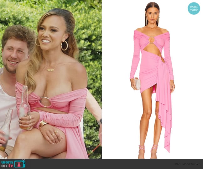 Michael Costello Kurt Mini Dress worn by Ashley Darby on The Real Housewives of Potomac